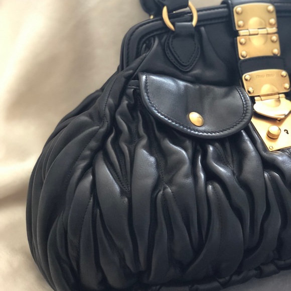 SOLD - Authentic Miu Miu Lambskin Matelasse Bag - Picture 3 of 8
